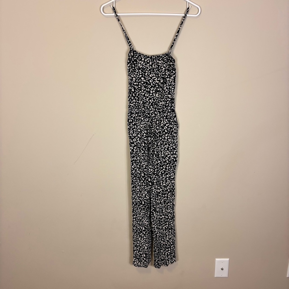 Abercrombie & Fitch Black and White Patterned Jumpsuit Small